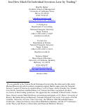 Cover page: Just How Much Do Individual Investors Lose by Trading?