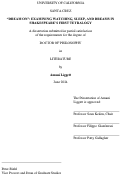 Cover page: “Dream On”: Examining Watching, Sleep, and Dreams in Shakespeare’s First Tetralogy