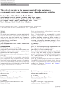 Cover page: The role of steroids in the management of brain metastases: a systematic review and evidence-based clinical practice guideline