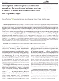 Cover page: Investigation of the frequency and selected prevalence factors of equid alphaherpesvirus 4 viremia in horses with acute onset of fever and respiratory signs.