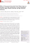 Cover page: Effect of Vancomycin-Associated Acute Kidney Injury on Incidence of 30-Day Readmissions among Hospitalized Veterans Affairs Patients with Skin and Skin Structure Infections.