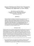 Cover page: Dynamic Reinforcement Driven Error Propagation Networks with Application to Game Playing