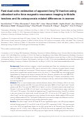 Cover page: Fast dual-echo estimation of apparent long T2 fraction using ultrashort echo time magnetic resonance imaging in tibialis tendons and its osteoporosis-related differences in women