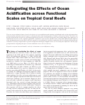 Cover page: Integrating the Effects of Ocean Acidification across Functional Scales on Tropical Coral Reefs