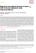 Cover page: Mapping the transcriptional landscape of human white and brown adipogenesis using single-nuclei RNA-seq.