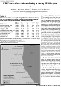 Cover page: CDIP wave observations during a strong El Niño year