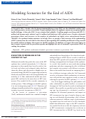 Cover page: Modeling Scenarios for the End of AIDS