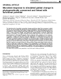 Cover page: Microbial response to simulated global change is phylogenetically conserved and linked with functional potential.