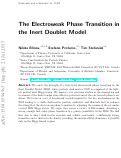 Cover page: The electroweak phase transition in the Inert Doublet Model