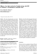 Cover page: Efficacy of an Intervention for Families Living with HIV in Thailand: A Randomized Controlled Trial