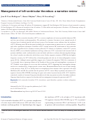 Cover page: Management of left ventricular thrombus: a narrative review