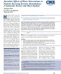 Cover page: Anxiolytic Effects of Music Interventions in Patients Receiving Incenter Hemodialysis: A Systematic Review and Meta-Analysis.