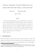 Cover page: Optimal Commodity Taxation When Land and Structures Must Be Taxed at the Same Rate