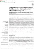 Cover page: Linking Chromosomal Silencing With Xist Expression From Autosomal Integrated Transgenes