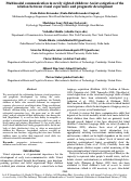 Cover page: Multimodal communication in newly sighted children: An investigation of the relation between visual experience and pragmatic development