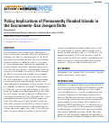 Cover page: Policy Implications of Permanently Flooded Islands in the Sacramento–San Joaquin Delta