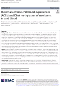 Cover page: Maternal adverse childhood experiences (ACEs) and DNA methylation of newborns in cord blood