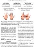 Cover page: Cognitive Models for Abacus Gesture Learning