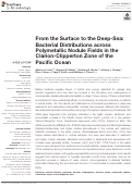 Cover page: From the Surface to the Deep-Sea: Bacterial Distributions across Polymetallic Nodule Fields in the Clarion-Clipperton Zone of the Pacific Ocean