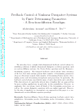 Cover page: Feedback control of nonlinear dissipative systemsby finite determining parameters- A reaction-diffusion paradigm