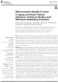 Cover page: Mitochondrial Quality Control in Aging and Heart Failure: Influence of Ketone Bodies and Mitofusin-Stabilizing Peptides