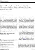 Cover page: The Role of Disgust in Norms, and of Norms in Disgust Research: Why Liberals Shouldn’t be Morally Disgusted by Moral Disgust