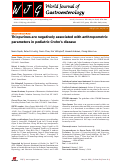 Cover page: Thiopurines are negatively associated with anthropometric parameters in pediatric Crohn’s disease