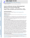 Cover page: Genomic and Molecular Landscape of DNA Damage Repair Deficiency across The Cancer Genome Atlas