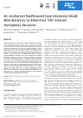 Cover page: An incoherent feedforward loop interprets NFκB/RelA dynamics to determine TNF‐induced necroptosis decisions