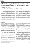 Cover page: Cell migration requires both ion translocation and cytoskeletal anchoring by the Na-H exchanger NHE1
