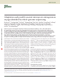 Cover page: Adaptation and possible ancient interspecies introgression in pigs identified by whole-genome sequencing