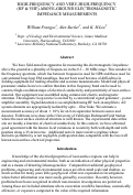Cover page: High-Frequency and Very-high-Frequency (HF &amp; VHF) above-ground electromagnetic 
impedance measurements