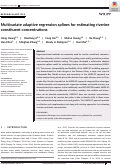 Cover page: Multivariate adaptive regression splines for estimating riverine constituent concentrations