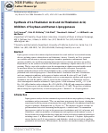 Cover page: Synthesis of 11-thialinoleic acid and 14-thialinoleic acid , inhibitors of soybean and human lipoxygenases