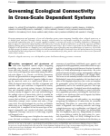 Cover page: Governing Ecological Connectivity in Cross-Scale Dependent Systems.