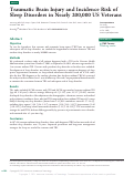 Cover page: Traumatic Brain Injury and Incidence Risk of Sleep Disorders in Nearly 200,000 US Veterans.