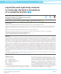 Cover page: Liquid-like and rigid-body motions in molecular-dynamics simulations of a crystalline protein.