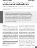 Cover page: Astrocyte-derived lipoxins A4 and B4 promote neuroprotection from acute and chronic injury