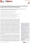 Cover page: A Pilot Study of Microbial Succession in Human Rib Skeletal Remains during Terrestrial Decomposition