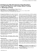 Cover page: Er:YAG laser skin resurfacing using repetitive long‐pulse exposure and cryogen spray cooling: I. Histological study*