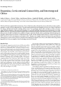 Cover page: Dopamine, Corticostriatal Connectivity, and Intertemporal Choice