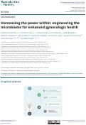 Cover page: Harnessing the power within: engineering the microbiome for enhanced gynecologic health