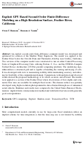 Cover page: Explicit GPU Based Second-Order Finite-Difference Modeling on a High Resolution Surface, Feather River, California