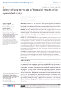 Cover page: Safety of long-term use of linezolid: results of an open-label study