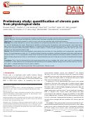 Cover page: Preliminary study: quantification of chronic pain from physiological data