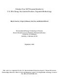 Cover page: Calendar Year 2007 Program Benefits for U.S. EPA Energy Star Labeled Products: Expanded Methodology
