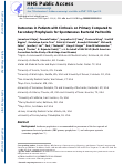 Cover page: Outcomes in Patients With Cirrhosis on Primary Compared to Secondary Prophylaxis for Spontaneous Bacterial Peritonitis.