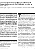 Cover page: Parasympathetic Blockade Attenuates Augmented Pancreatic Polypeptide But Not Insulin Secretion in Pima Indians