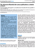 Cover page: The 100 most influential skin cancer publications: a citation analysis