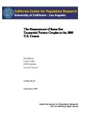 Cover page: The Measurement of Same-Sex Unmarried Partner Couples in the 2000 U.S. Census